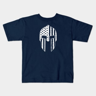 Distressed Spartan Helmet Kids T-Shirt